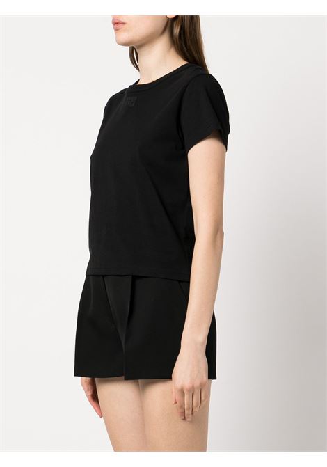 T-shirt con logo in nero - donna ALEXANDER WANG | 4CC3221358001